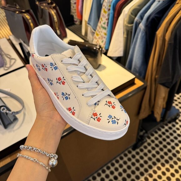 coach Clip Low Top Sneaker With Floral Print cu095 - Picture 1 of 7